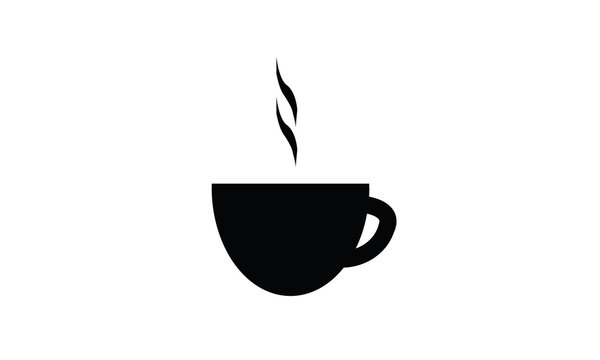 Cup symbol glass black vector image of cup tea coffee
