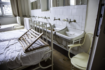 Old hospital beds