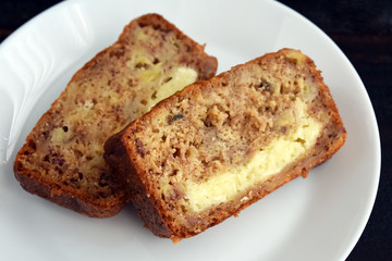 Cream Cheese Filled Banana Bread