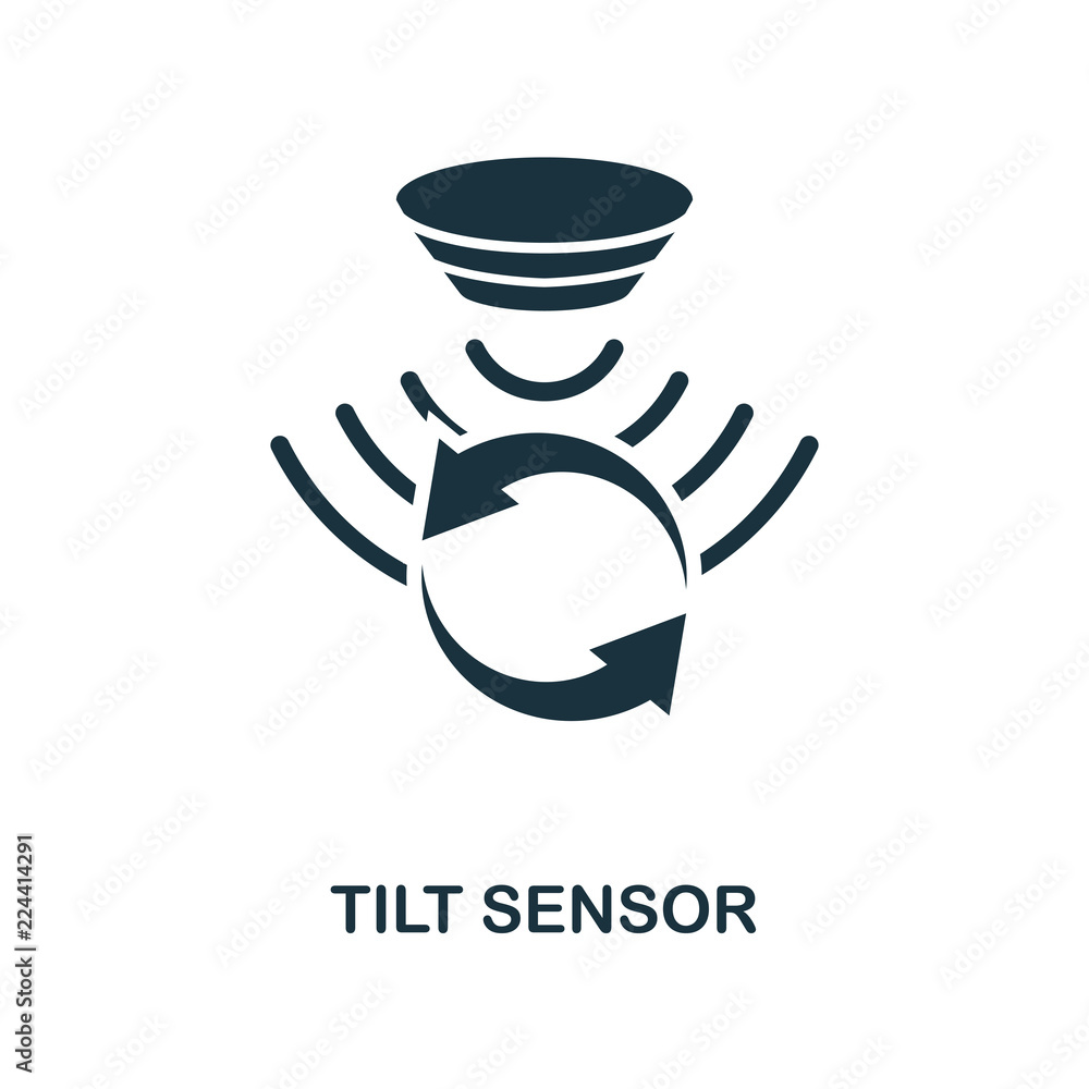 Poster tilt sensor icon. monochrome style design from sensors icon collection. ui and ux. pixel perfect til