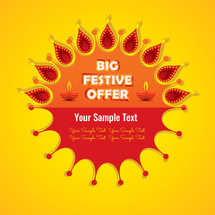 indian big festival diwali offer poster design