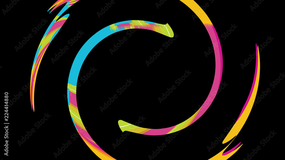 Poster abstract rounded twisted abstract circular cosmic rainbow striped magical unusual gradient texture f