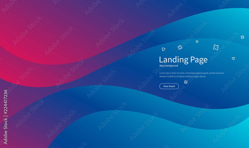 Poster wavy geometric background. fluid gradient shapes composition. futuristic design posters. abstract ba