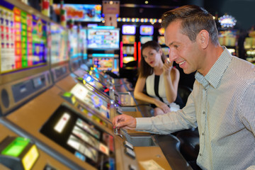 trying the luck in the casino