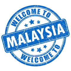 Welcome to Malaysia vector stamp
