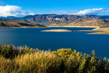 Beautiful evening light in September at Curecanti National Recreation Area in Colorado