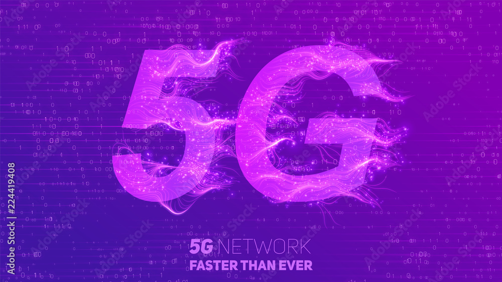 Poster vector abstract 5g new wireless internet connection background. global network high speed network. a