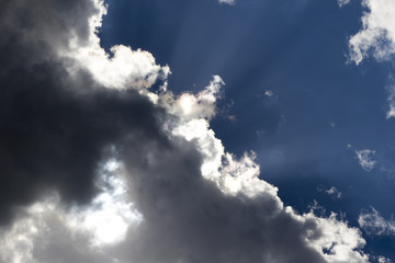 Cumulonimbus clouds, dramatic sky