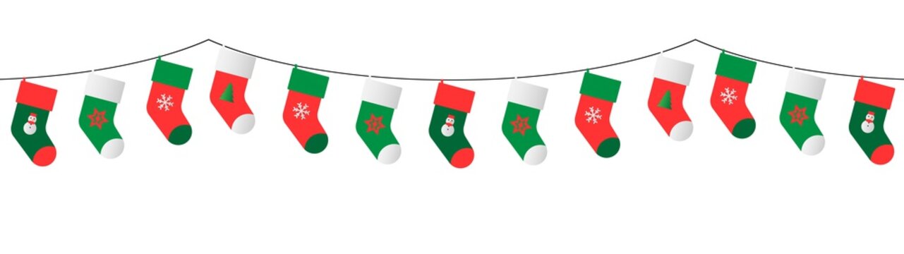 christmas stockings garland