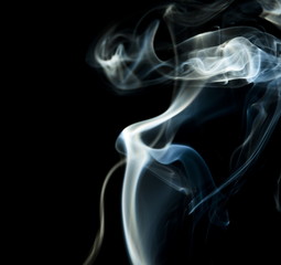 Smoke on black background