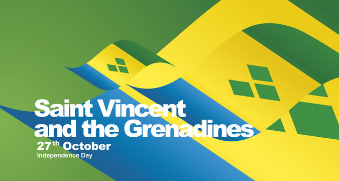 Saint Vincent and the Grenadines Independence Day landscape background - Powered by Adobe