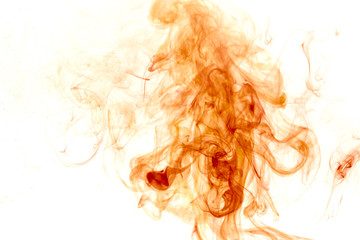 Red smoke on white background