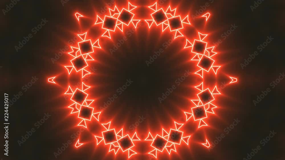 Poster vj fractal kaleidoscope background, background motion with fractal design.