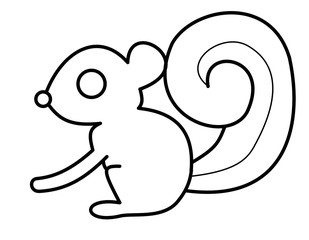 リス模様(線画)