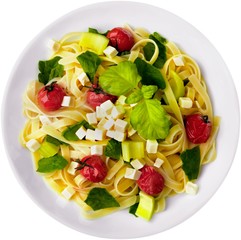 Tagliatelle with Cherry Tomatoes and Cheese