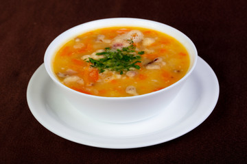 Hot pea soup