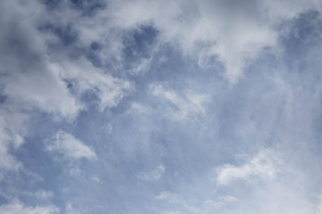 white clouds on blue sky