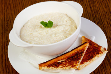 Breakfast rice porridge