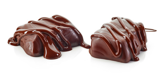 candies with melted chocolate