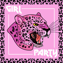 Girl party leopard 