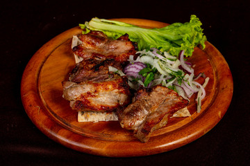 Grilled pork ribs