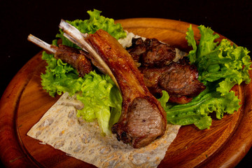 Grilled rack of lamb