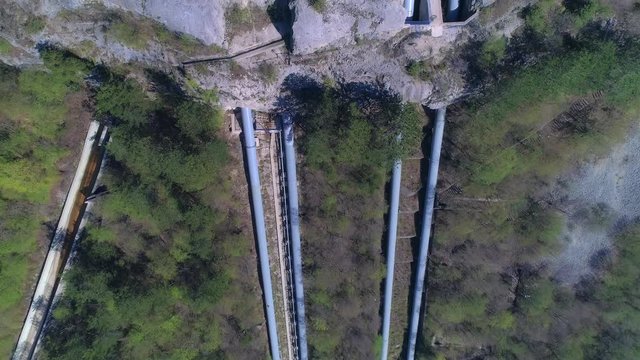 Hydroelectric power plant aerial