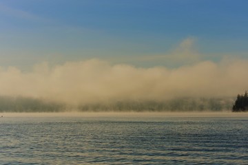 clouds over the lake