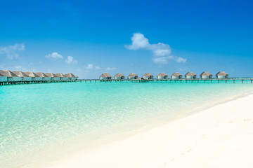 Overwater bungalow in the Indian Ocean