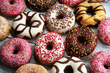 donuts in different glazes