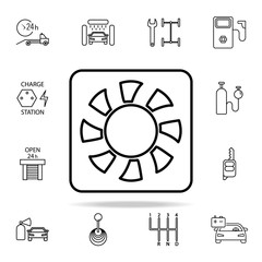 car radiator icon. Cars service and repair parts icons universal set for web and mobile