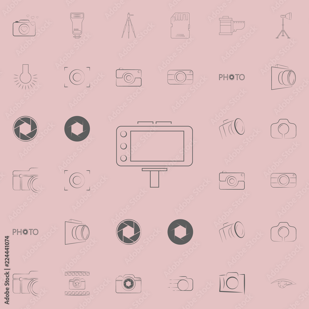 Poster camera screen icon. photo icons universal set for web and mobile