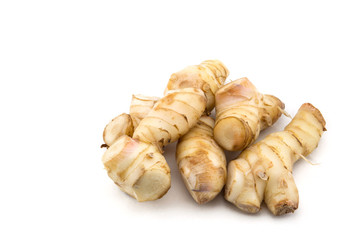 galangal isolated on white background.