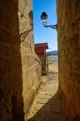 Horreo in Combarro village Pontevedra Galicia Spain