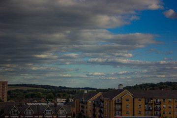 Obraz premium view of the city of London Luton from the roof
