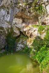Covadonga Santa Cave a Catholic sanctuary Asturias