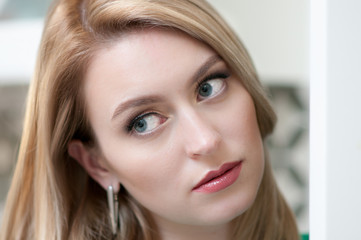 portrait of a young blonde girl