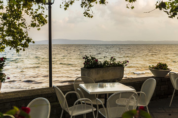 Restaurant with lake view (Bracciano, Italy)