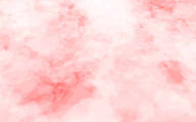 Background of abstract white color smoke isolated on red color background. The wall of white fog. 3D illustration