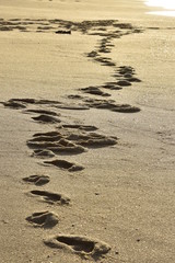 Caminhar na areis da praia