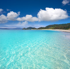 Islas Cies islands beach turquoise near Vigo Galicia