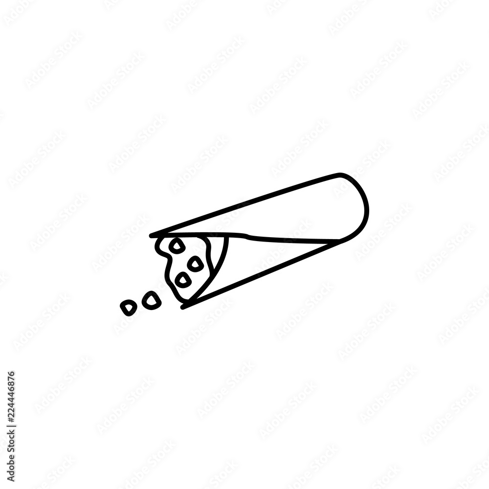 Poster shaurma icon. element of fast food for mobile concept and web apps icon. thin line icon for website 