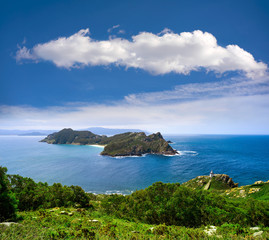 Islas Cies islands San Martino island in Vigo Galicia