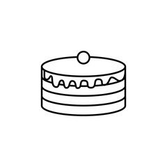 cake icon. Element of fast food for mobile concept and web apps icon. Thin line icon for website design and development, app development