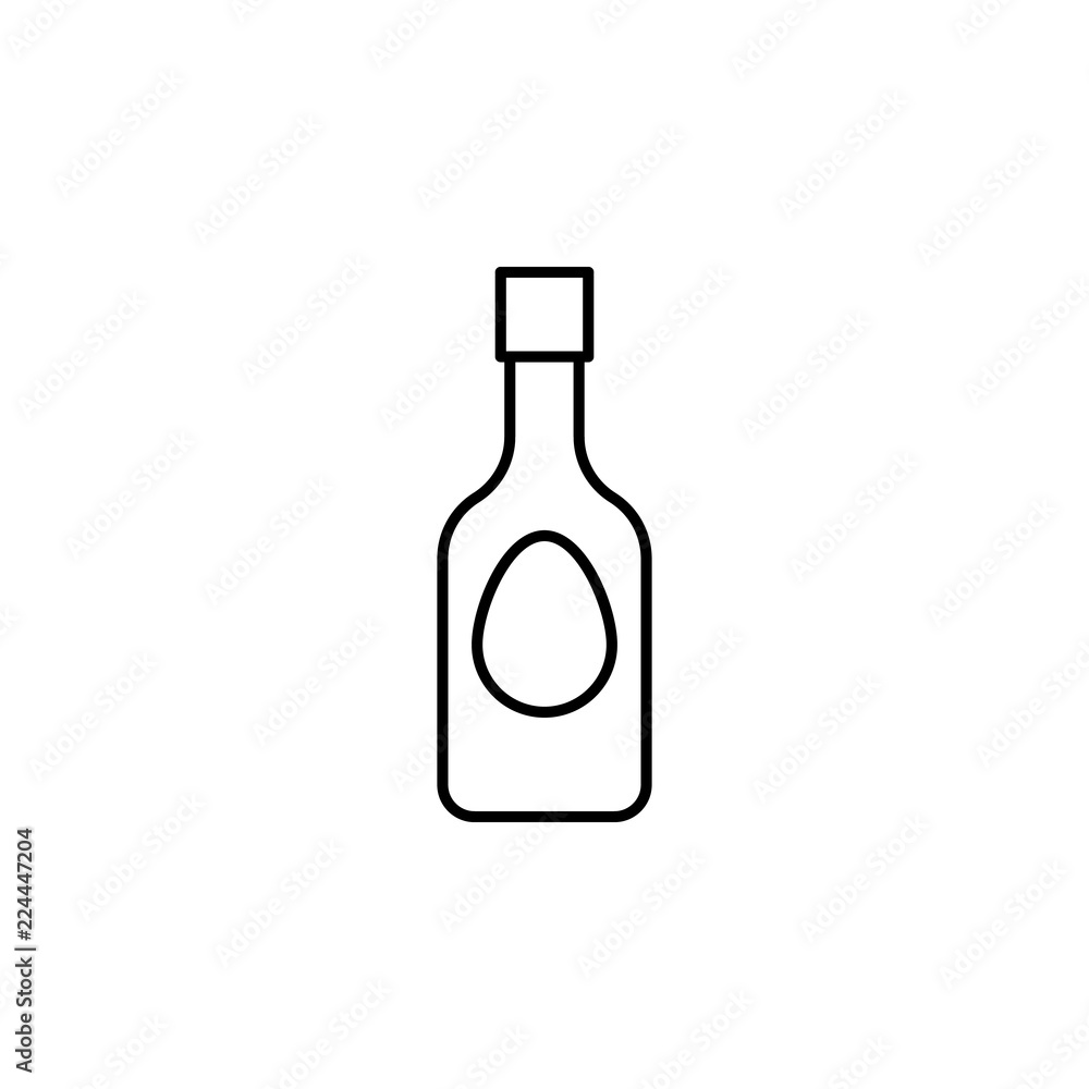 Poster hot ketchup icon. element of fast food for mobile concept and web apps icon. thin line icon for webs