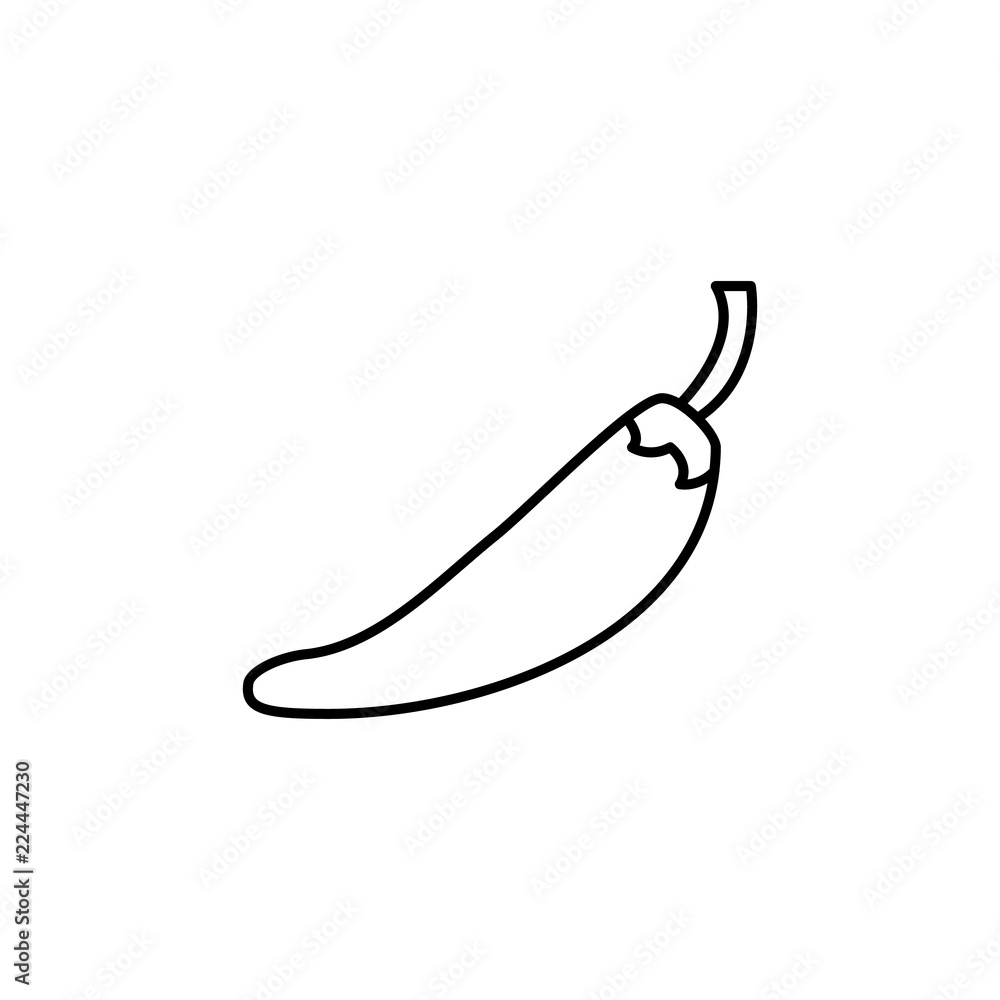 Poster hot peppers icon. element of fast food for mobile concept and web apps icon. thin line icon for webs