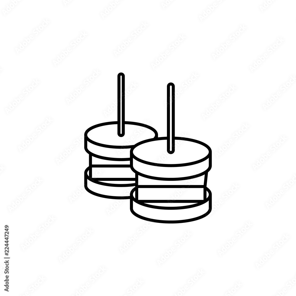 Poster snack icon. element of fast food for mobile concept and web apps icon. thin line icon for website de