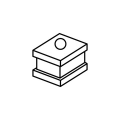 small piece of baked icon. Element of fast food for mobile concept and web apps icon. Thin line icon for website design and development, app development