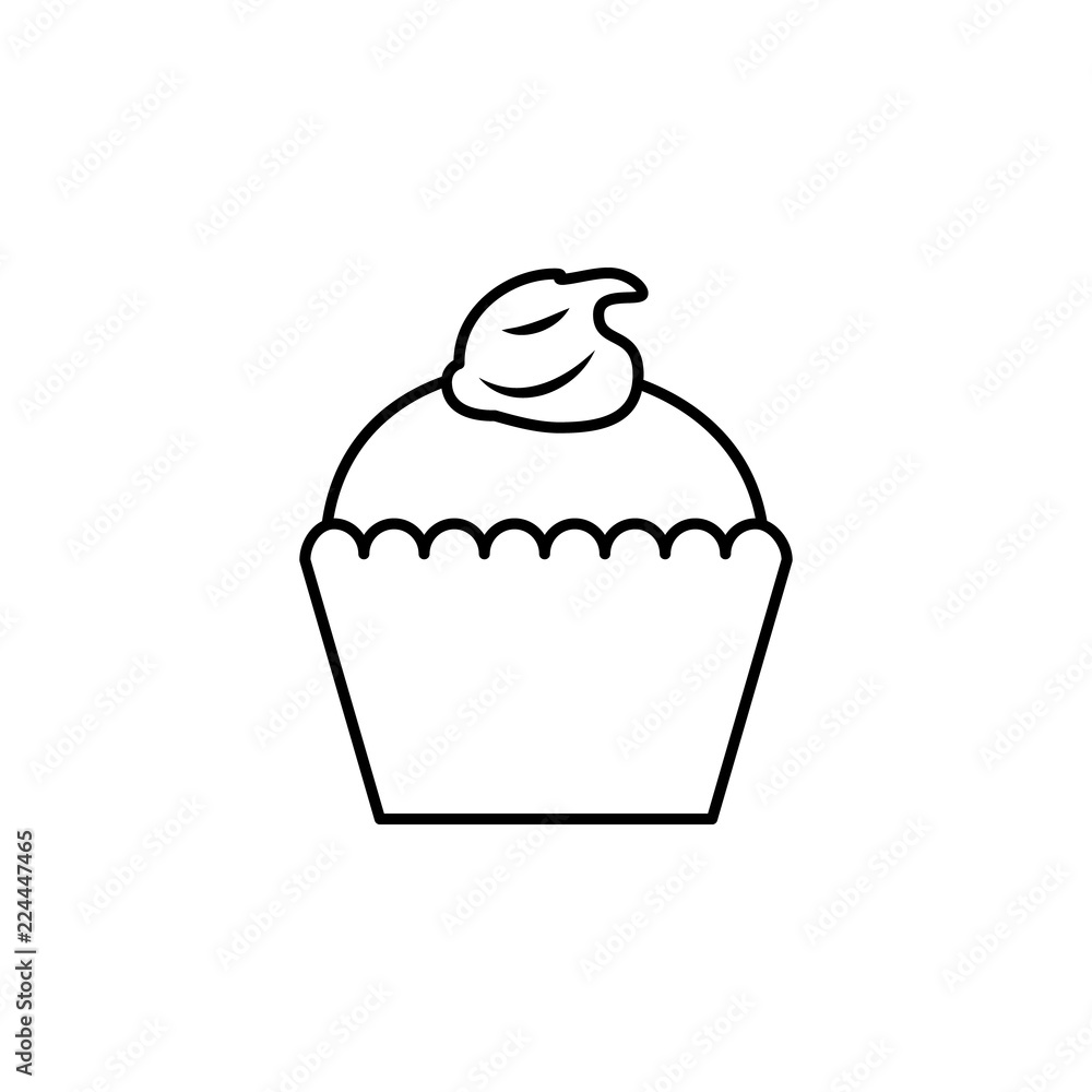 Poster cup icon. element of fast food for mobile concept and web apps icon. thin line icon for website desi
