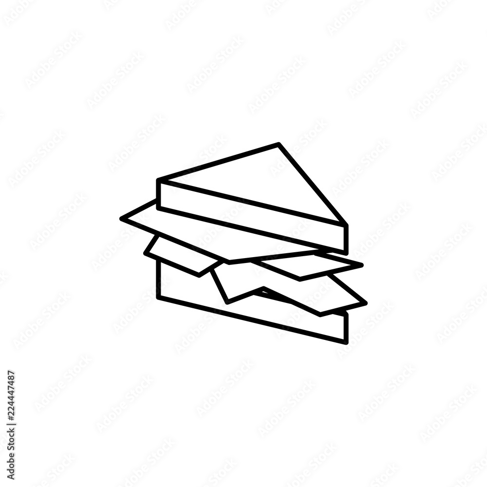 Poster sandwich icon. element of fast food for mobile concept and web apps icon. thin line icon for website